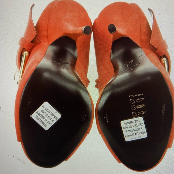 Giuseppe Zanotti leather/ suede peep-toe booties - Picture 4 of 8